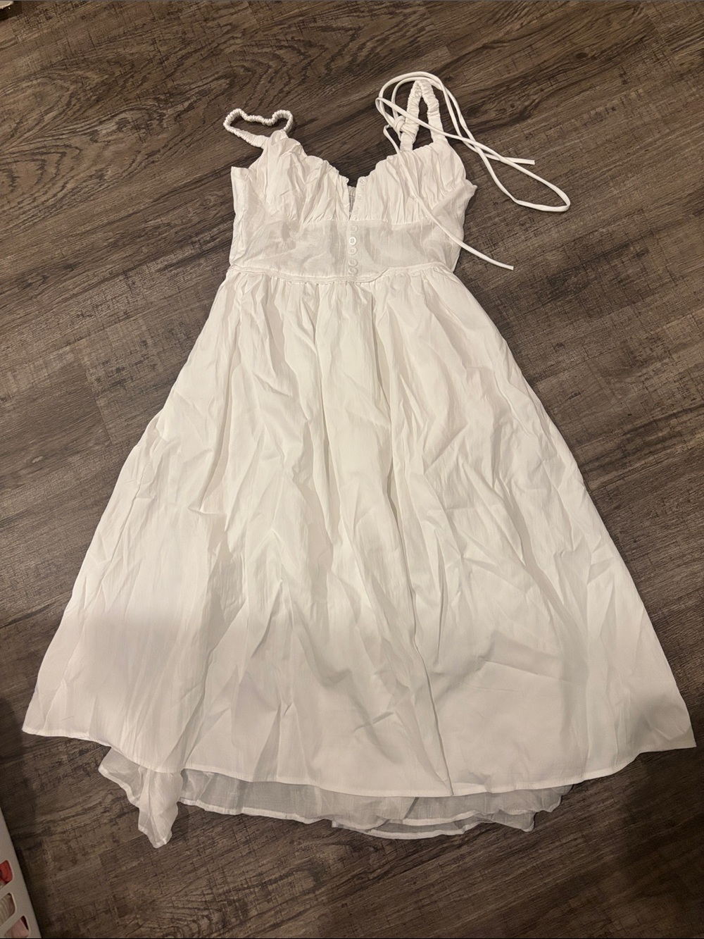 White Spaghetti-Strap Summer Dress